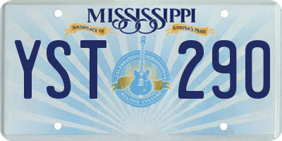 MS license plate YST290