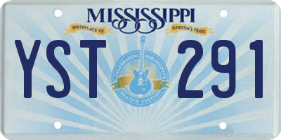 MS license plate YST291
