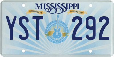 MS license plate YST292