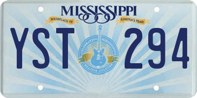 MS license plate YST294