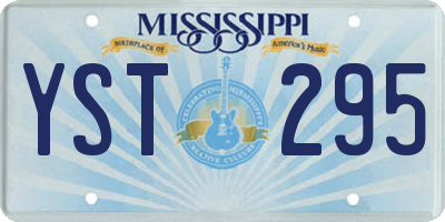 MS license plate YST295