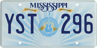 MS license plate YST296