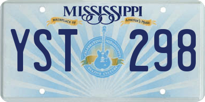 MS license plate YST298
