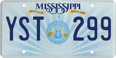 MS license plate YST299