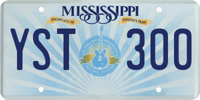 MS license plate YST300