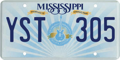 MS license plate YST305