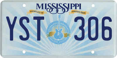 MS license plate YST306