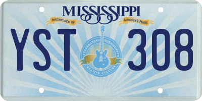 MS license plate YST308