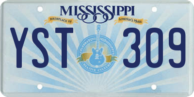 MS license plate YST309