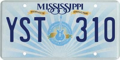 MS license plate YST310