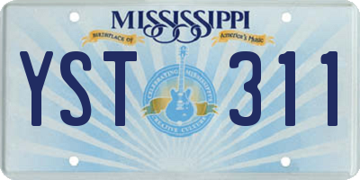 MS license plate YST311