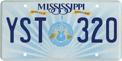 MS license plate YST320