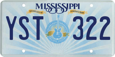 MS license plate YST322