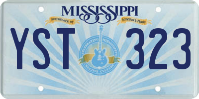 MS license plate YST323
