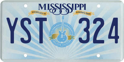 MS license plate YST324