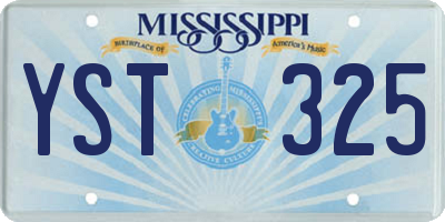 MS license plate YST325