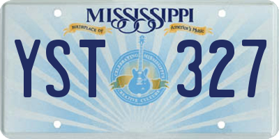MS license plate YST327