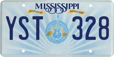 MS license plate YST328