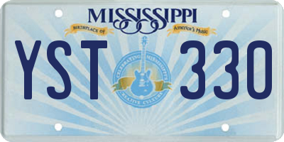 MS license plate YST330