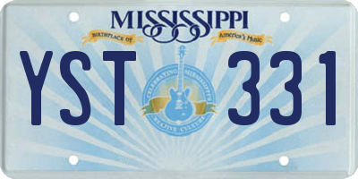 MS license plate YST331