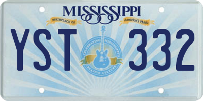 MS license plate YST332