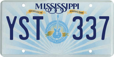 MS license plate YST337