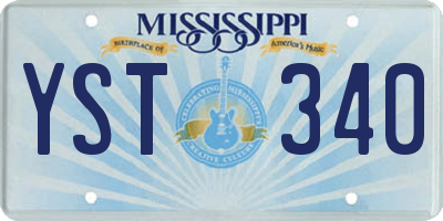 MS license plate YST340