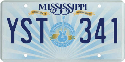 MS license plate YST341