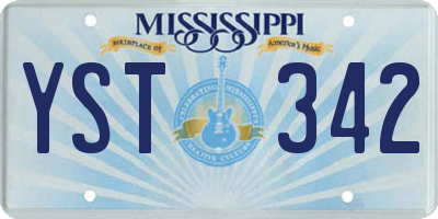 MS license plate YST342