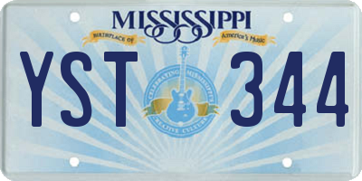 MS license plate YST344