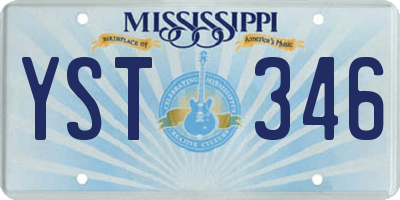 MS license plate YST346