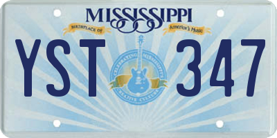 MS license plate YST347