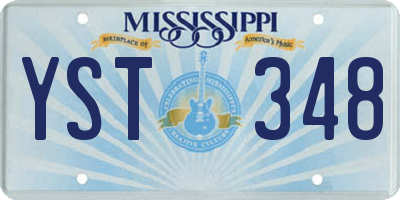 MS license plate YST348