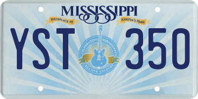 MS license plate YST350