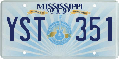 MS license plate YST351