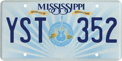 MS license plate YST352