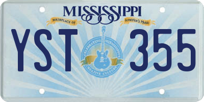 MS license plate YST355