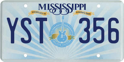 MS license plate YST356