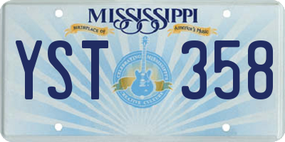 MS license plate YST358