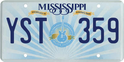 MS license plate YST359