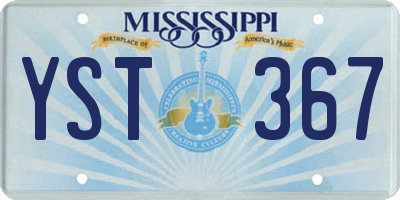 MS license plate YST367