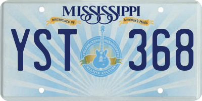 MS license plate YST368