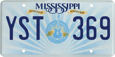 MS license plate YST369