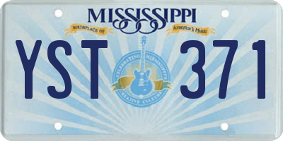 MS license plate YST371