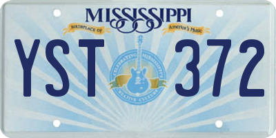 MS license plate YST372