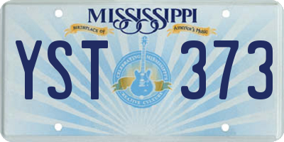 MS license plate YST373