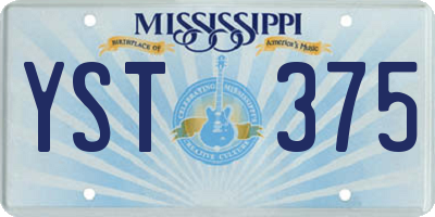 MS license plate YST375