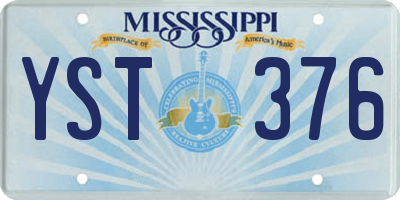MS license plate YST376