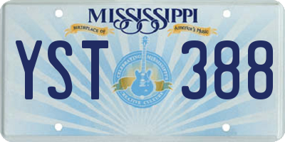 MS license plate YST388