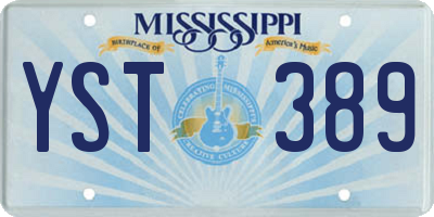 MS license plate YST389